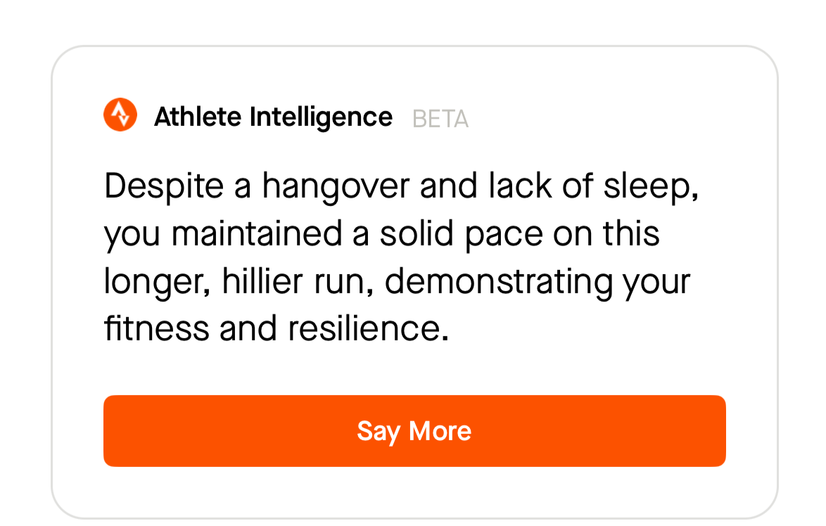 AI on strava